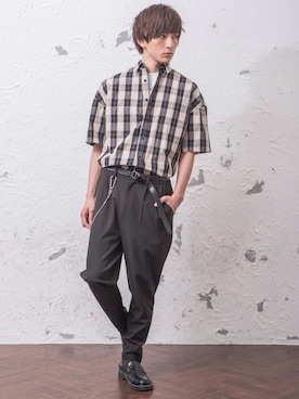 「MinoriTY（マイノリティ）のアイテム（財布/小物）」を使った、REONさん（メンズ・173cm）の夏コーディネート