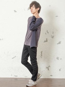 「黒パンツ」｜REONさん（メンズ・173cm）の秋コーディネート