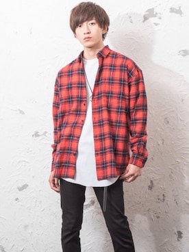 「MinoriTY（マイノリティ）のアイテム（チノパンツ）」を使った、REONさん（メンズ・173cm）の秋コーディネート
