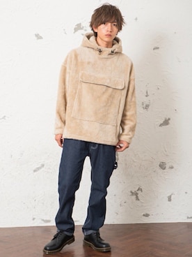 「ポケットＴシャツ」｜REONさん（メンズ・173cm）の冬コーディネート