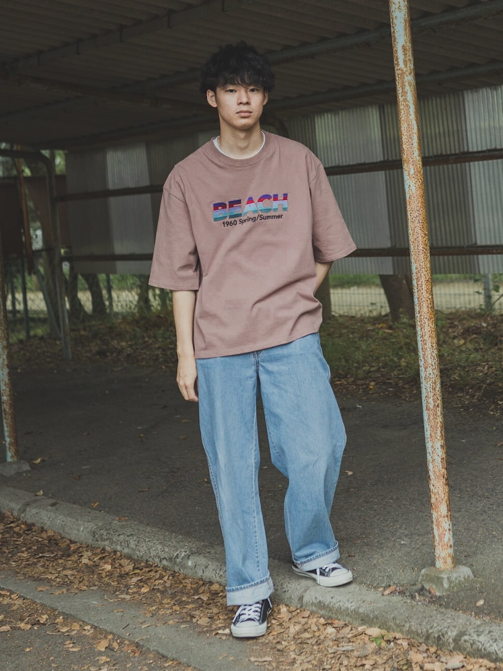 DAIRIKU / ダイリク】 BEACH HALF SLEEVE TEEを使った人気ファッション