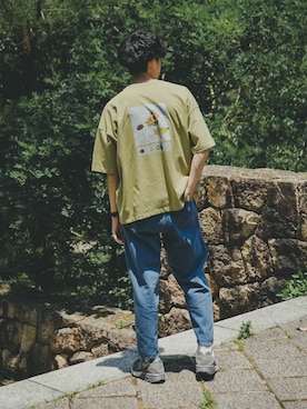 「KOM ORIGINAL（ケーオーエム オリジナル）のアイテム」を使った、三木 克海さん（メンズ・175cm）の夏コーディネート