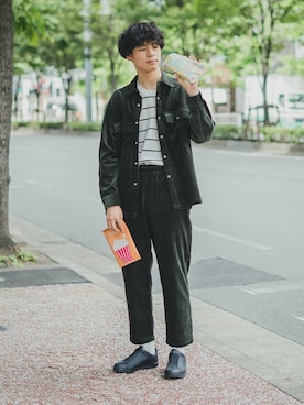 「SCYE BASICS（サイベーシックス）のアイテム」を使った、三木 克海さん（メンズ・175cm）の秋コーディネート