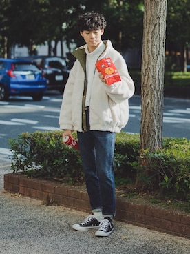 「kutir（クティール）のアイテム（ジャケット/アウター）」を使った、三木 克海さん（メンズ・175cm）の秋コーディネート