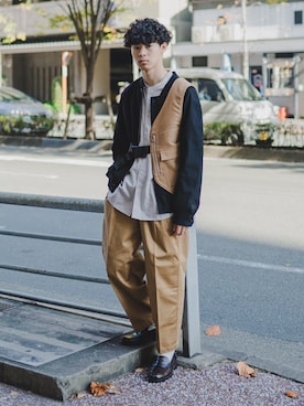 三木 克海さん（メンズ・175cm）の秋コーディネート