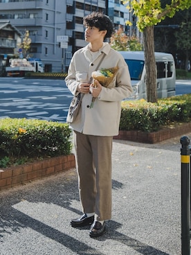 「SENSE OF PLACE by URBAN RESEARCH（センスオブプレイスバイアーバンリサーチ）のアイテム（その他アウター）」を使った、三木 克海さん（メンズ・175cm）の冬コーディネート