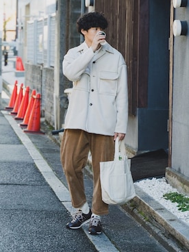 「SENSE OF PLACE by URBAN RESEARCH（センスオブプレイスバイアーバンリサーチ）のアイテム（その他アウター）」を使った、三木 克海さん（メンズ・175cm）の冬コーディネート