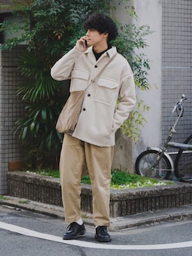 「SENSE OF PLACE by URBAN RESEARCH（センスオブプレイスバイアーバンリサーチ）のアイテム（その他アウター）」を使った、三木 克海さん（メンズ・175cm）の冬コーディネート