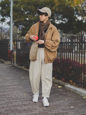 「markaware（マーカウェア）のアイテム（ジャケット/アウター）」を使った、三木 克海さん（メンズ・175cm）の冬コーディネート