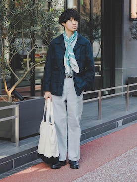 「UNIQLO（ユニクロ）のアイテム（ブルゾン）」を使った、三木 克海さん（メンズ・175cm）の冬コーディネート