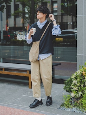 「marka（マーカ）のアイテム」を使った、三木 克海さん（メンズ・175cm）の春コーディネート