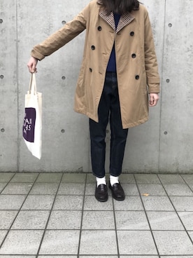 「ELLE（エル）のアイテム（ジャケット/アウター）」を使った、mmmさん（レディース・158cm）の冬コーディネート