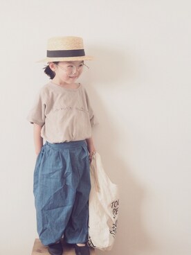 「CIBONE（シボネ）のアイテム（バッグ）」を使った、yuuuさん（キッズ・90cm）の春コーディネート