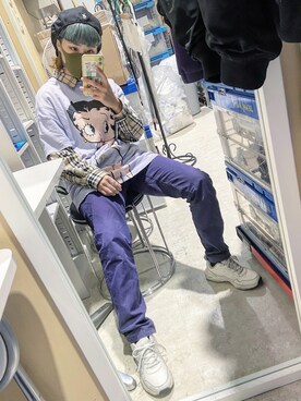 「ムラサキコーデ」｜AICANさん（レディース・160cm）の春コーディネート