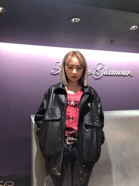 「パンクコーデ」｜「アイテム（ブルゾン）」を使った、Kiminoさん（レディース・154cm）の冬コーディネート