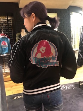 「パンクコーデ」｜「アイテム（ブルゾン）」を使った、Kiminoさん（レディース・154cm）の春コーディネート