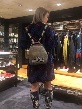 「アイテム（バックパック/リュック、シルバー系）」を使った、Kiminoさん（レディース・154cm）の春コーディネート