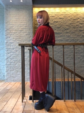 「70'sコーデ」｜「アイテム（ワンピース/ドレス）」を使った、Kiminoさん（レディース・154cm）の夏コーディネート