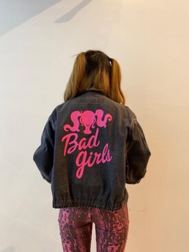 「ロックコーデ」｜「アイテム（デニムジャケット）」を使った、Kiminoさん（レディース・154cm）の秋コーディネート