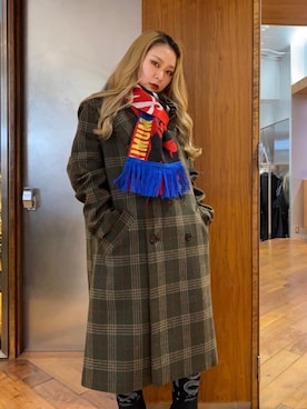 「ﾋﾞｯｸﾞｼﾙｴｯﾄ」｜「アイテム（その他アウター）」を使った、Kiminoさん（レディース・154cm）の冬コーディネート