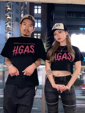 「ロックコーデ」｜「アイテム（帽子）」を使った、Kiminoさん（レディース・154cm）の春コーディネート