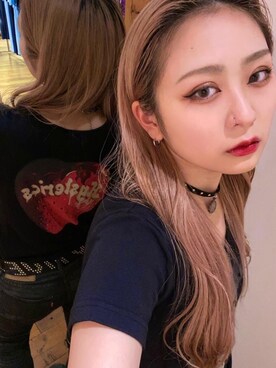 「ロックコーデ」｜「アイテム（アクセサリー）」を使った、Kiminoさん（レディース・154cm）の夏コーディネート
