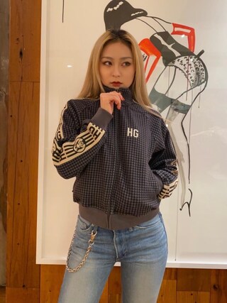 ★極美品★ヒステリックグラマー　HG刺繍 ショートトラックジャケット HYSTERIC GLAMOUR（ヒステリックグラマー）の「HG刺繍 ショート