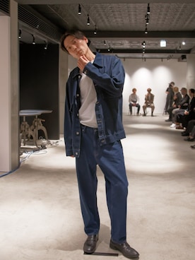「epnok（エプノック）のアイテム（デニムジャケット）」を使った、おれさん（メンズ・186cm）の秋コーディネート