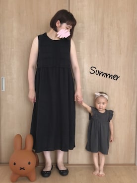 「アイテム（ワンピース/ドレス）」を使った、larme⌘さん（キッズ・80cm）の夏コーディネート