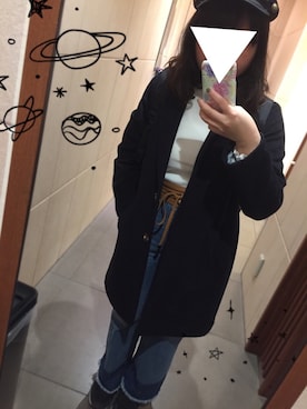 「archives（アルシーヴ）のアイテム（チェスターコート）」を使った、ayari*さん（レディース・151cm）の春コーディネート