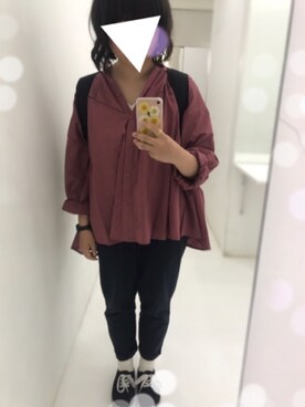 「ビッグシャツ」｜「アイテム（キャミソール）」を使った、ayari*さん（レディース・151cm）の夏コーディネート
