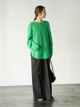 「Noble（ノーブル）のアイテム（ニット/セーター）」を使った、りなさん（レディース・164cm）の冬コーディネート