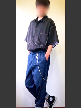 「CONVERSE（コンバース）のALL STAR HI（スニーカー）」を使った、たーしさん（メンズ・177cm）の春コーディネート