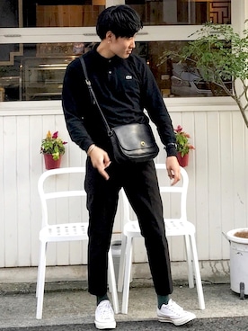 あべじゅんやさん（メンズ・182cm）の冬コーディネート