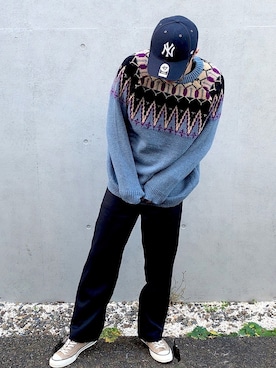 「order（オーダー）のアイテム（スラックス）」を使った、あべじゅんやさん（メンズ・182cm）の冬コーディネート