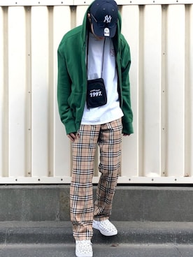 「youthloser」｜あべじゅんやさん（メンズ・182cm）の冬コーディネート