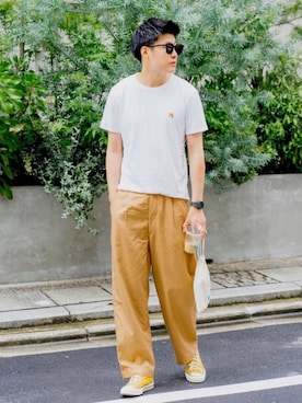 「URBAN RESEARCH（アーバンリサーチ）のアイテム（腕時計）」を使った、あべじゅんやさん（メンズ・182cm）の夏コーディネート