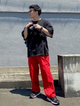 「URBAN RESEARCH（アーバンリサーチ）のアイテム（腕時計）」を使った、あべじゅんやさん（メンズ・182cm）の夏コーディネート