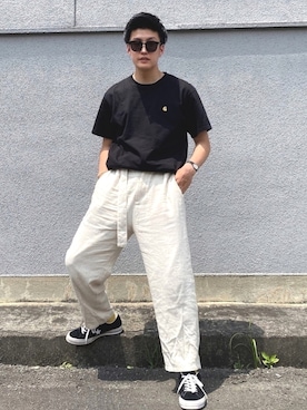 あべじゅんやさん(メンズ・182cm)の夏コーディネート