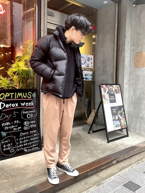 あべじゅんや The North Faceのダウンジャケット コートを使ったコーディネート Wear