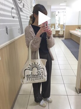 「LEPSIM（レプシィム）のタックイージーワイドパンツ　732746（その他パンツ）」を使った、ma☺︎さん（レディース・169cm）の冬コーディネート