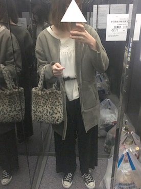 「ブラウス」｜「アイテム（ムートンコート）」を使った、ma☺︎さん（レディース・169cm）の冬コーディネート