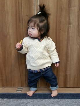 「babygap」｜「アイテム（ラッピングキット）」を使った、hima♬*ﾟさん（キッズ・70cm）の冬コーディネート