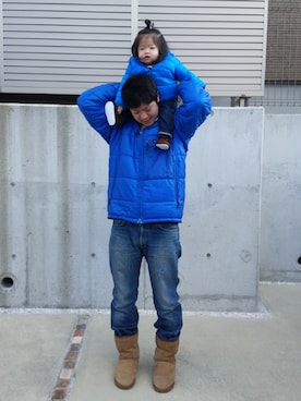 「babygap」｜「アイテム（ナイロンジャケット）」を使った、hima♬*ﾟさん（キッズ・70cm）の冬コーディネート