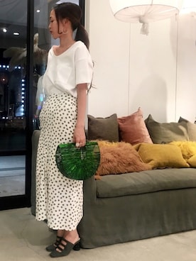 「NOMIA（ノミア）のアイテム」を使った、SAKI TAKAYAMAさん（レディース・164cm）の春コーディネート