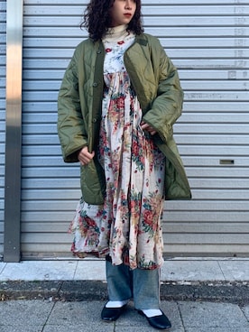 「beautiful people」｜「アイテム（ミリタリージャケット）」を使った、kotohaさん（レディース・161cm）の春コーディネート