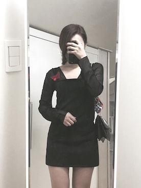 「UNIF（ユニフ）のアイテム（ワンピース/ドレス）」を使った、shouxuleeさん（レディース・160cm）の冬コーディネート