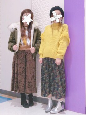 「アイテム（ブーツ、シルバー系）」を使った、maaamさん（レディース・154cm）の秋コーディネート