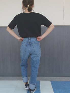 「ハイウエストストレートジーンズ」｜maaamさん（レディース・154cm）の春コーディネート
