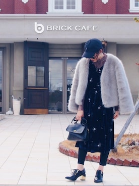「RICHARDSON（リチャードソン）のアイテム（帽子）」を使った、Hiromiiiさん（レディース・158cm）の冬コーディネート